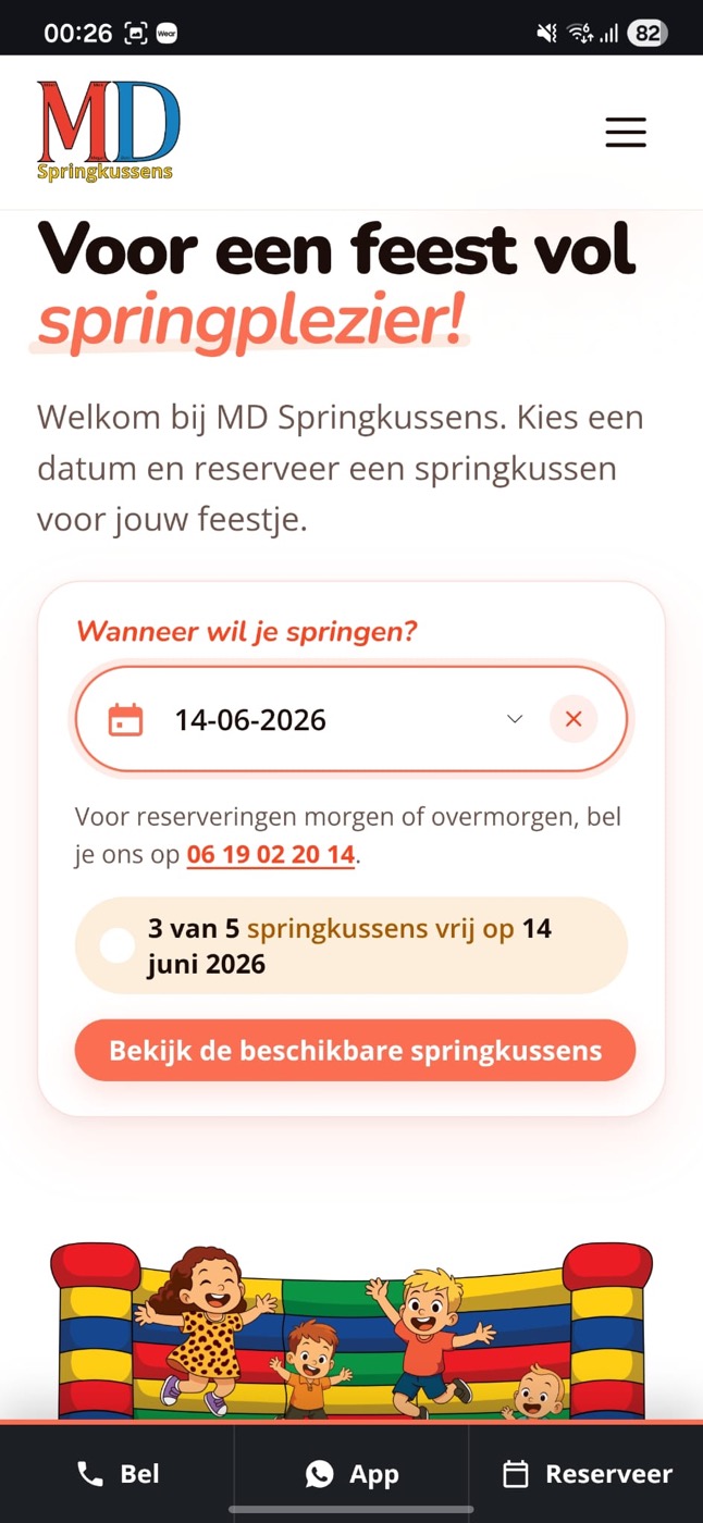MD Springkussens op de telefoon